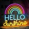Hello Sunshine Neon Sign LED – Hello Sunshine Neon Lights for Wall Decor – Sunshine LED Light Up Sign for Bedroom, Party, Gifts for Friends, Boys, and Girls
